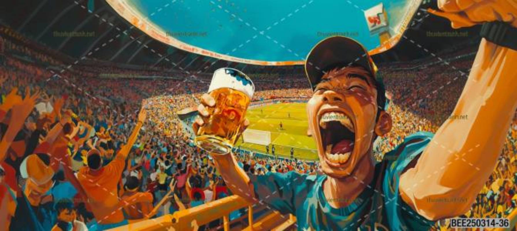 Tranh dán tường quán bia Bóng đá - Kết quả tìm kiếm tranh tường