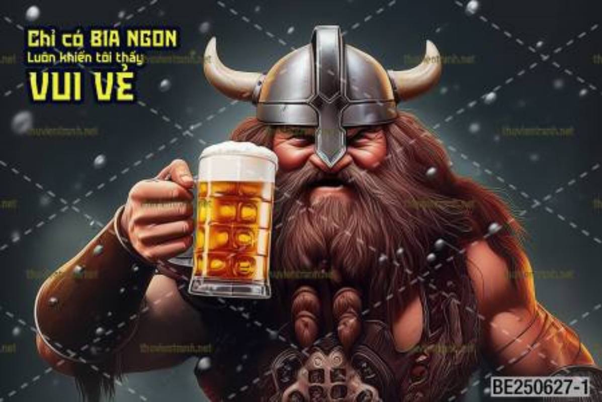 Tranh dán tường Quán Bia- Quán Nhậu- Quán lẩu, nướng, quán ăn - Tranh tường chất lượng cao