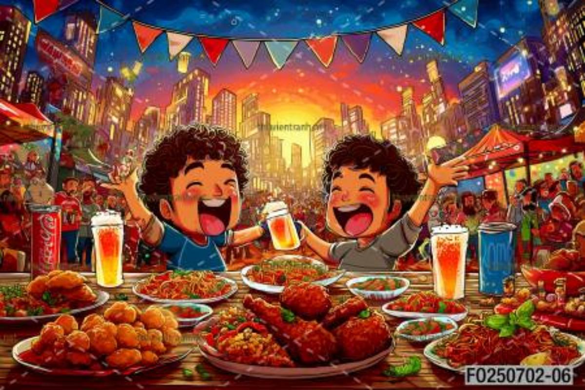 Tranh dán tường quán ăn Vặt, Mỳ cay - Kết quả tìm kiếm tranh tường