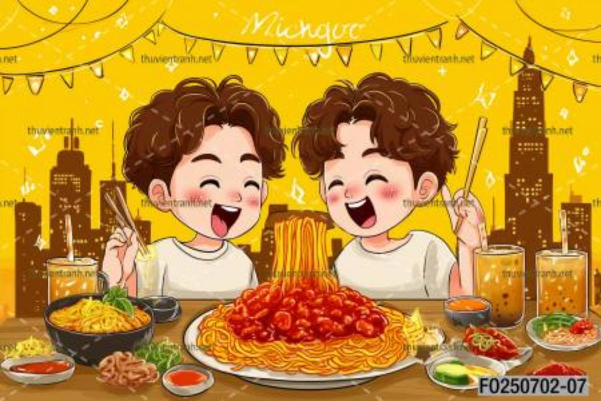 Tranh dán tường quán ăn Vặt, Mỳ cay - Kết quả tìm kiếm tranh tường