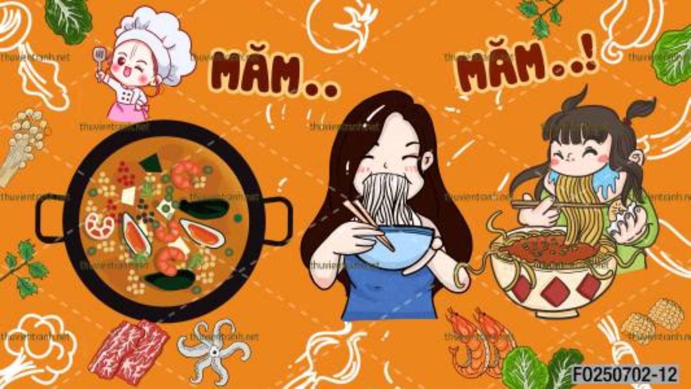 Tranh dán tường quán ăn Vặt, Mỳ cay - Kết quả tìm kiếm tranh tường