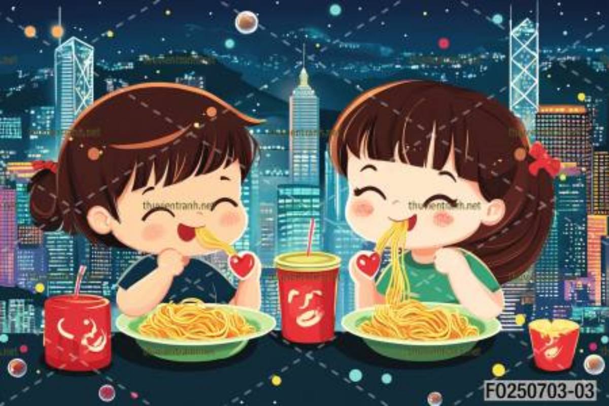 Tranh dán tường quán ăn Vặt, Mỳ cay - Kết quả tìm kiếm tranh tường