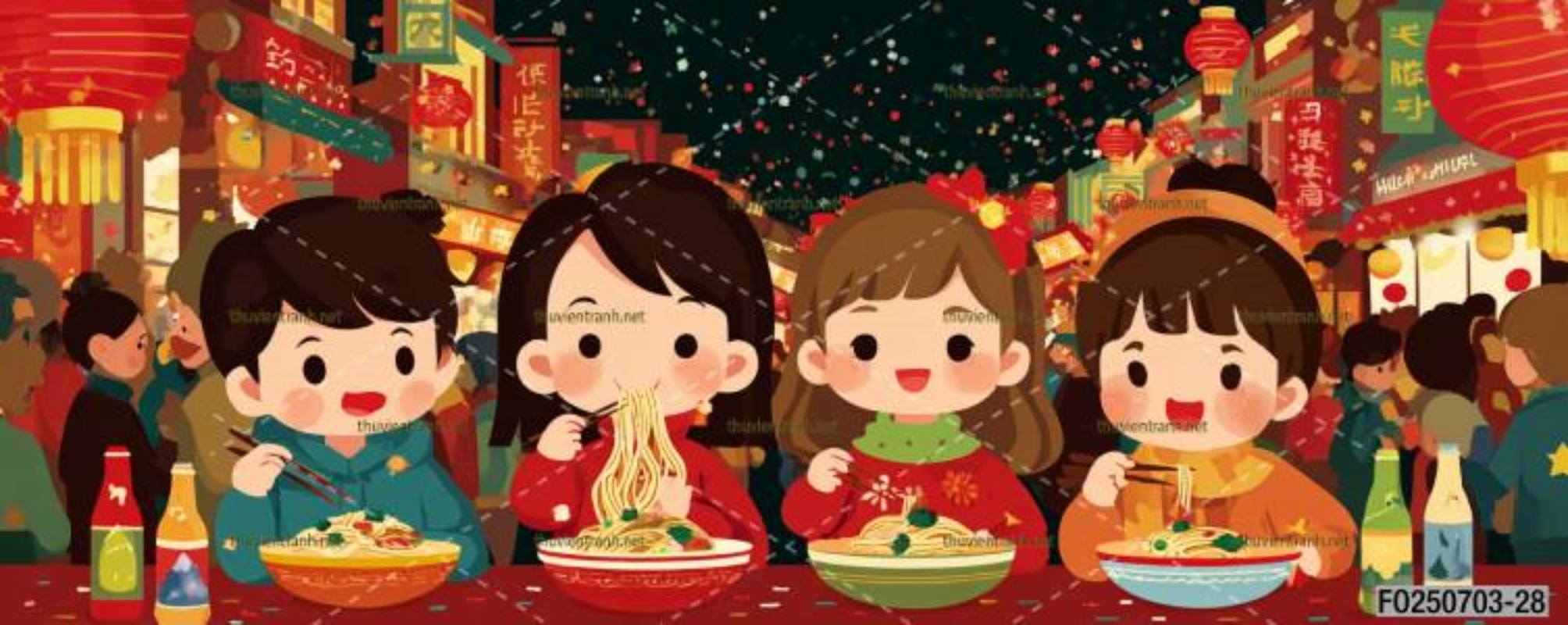 Tranh dán tường quán ăn Vặt, Mỳ cay - Kết quả tìm kiếm tranh tường