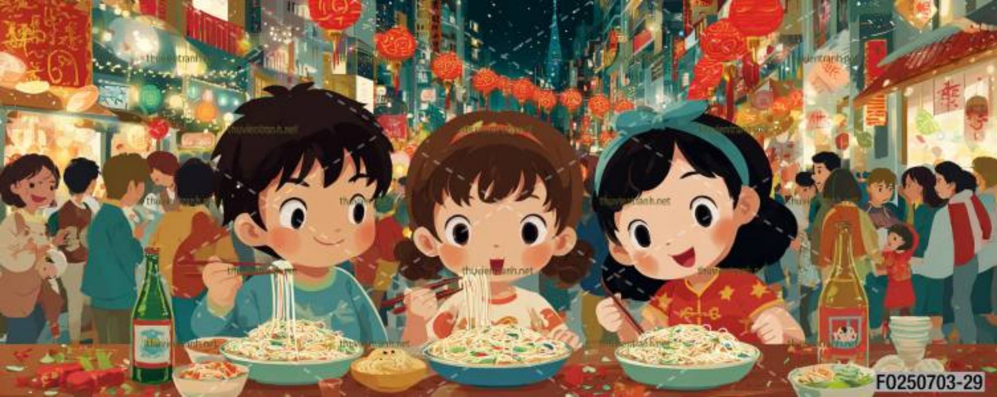 Tranh dán tường quán ăn Vặt, Mỳ cay - Kết quả tìm kiếm tranh tường