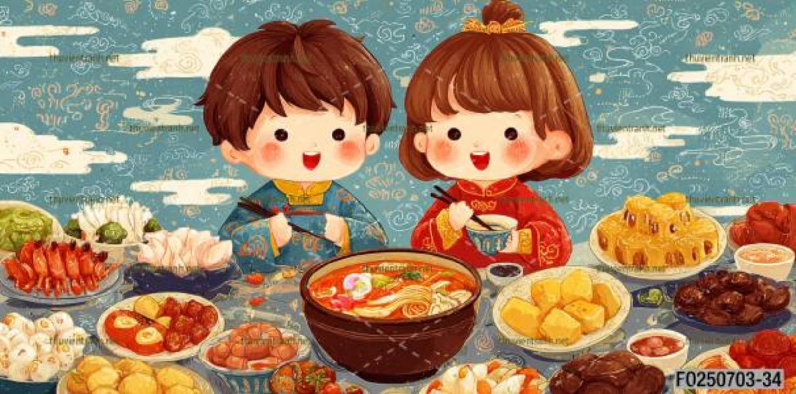 Tranh dán tường quán ăn Vặt, Mỳ cay - Kết quả tìm kiếm tranh tường