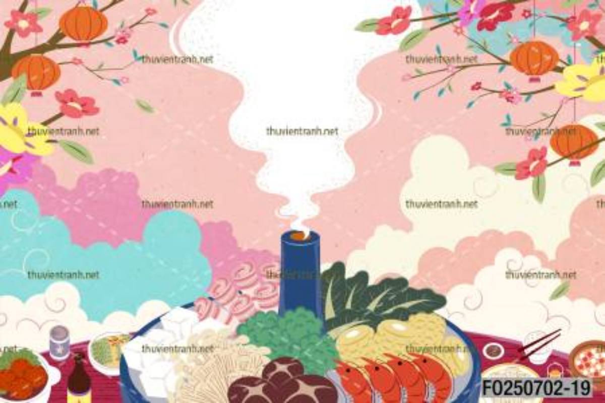  Tranh dán tường quán lẩu nướng, tranh dán tường quán lẩu, nứng BBQ - Tranh tường chất lượng cao