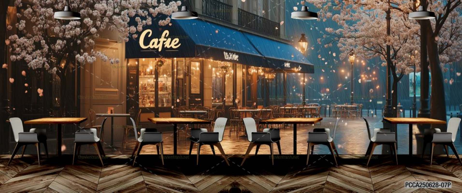 Tranh dán tường con phố xinh đẹp  châu Âu, Quán cà phê Châu Âu - Kết quả tìm kiếm tranh tường