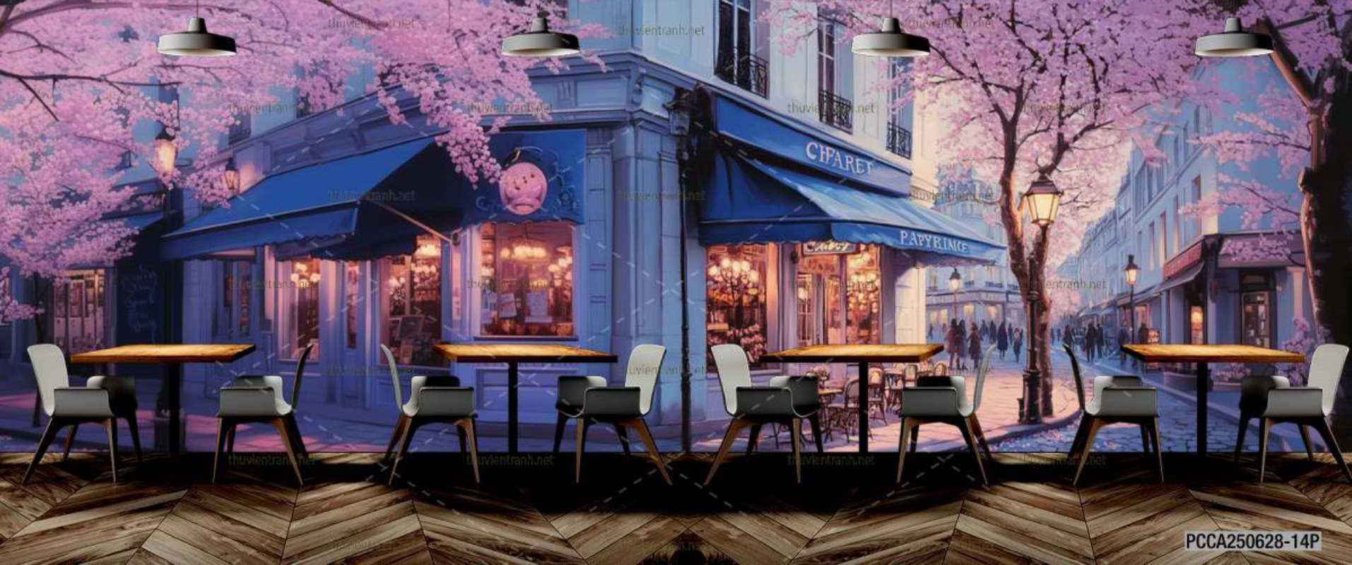 Tranh dán tường con phố xinh đẹp  châu Âu, Quán cà phê Châu Âu - Kết quả tìm kiếm tranh tường