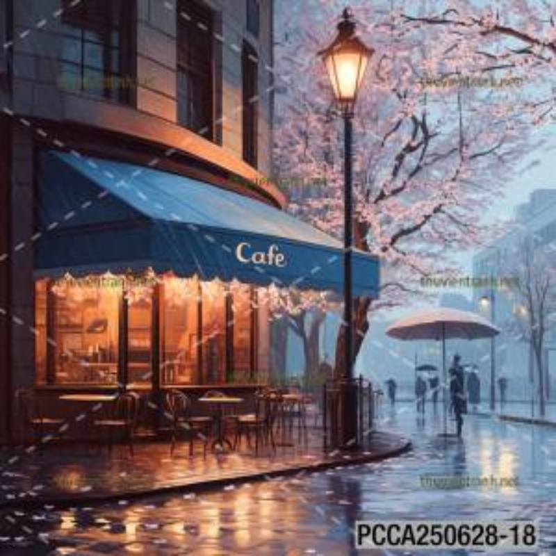Tranh dán tường con phố xinh đẹp  châu Âu, Quán cà phê Châu Âu - Kết quả tìm kiếm tranh tường