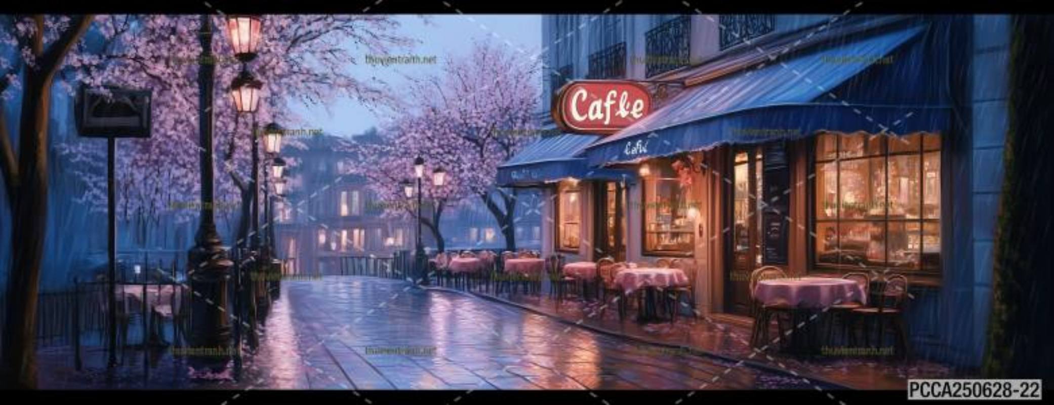 Tranh dán tường con phố xinh đẹp  châu Âu, Quán cà phê Châu Âu - Kết quả tìm kiếm tranh tường