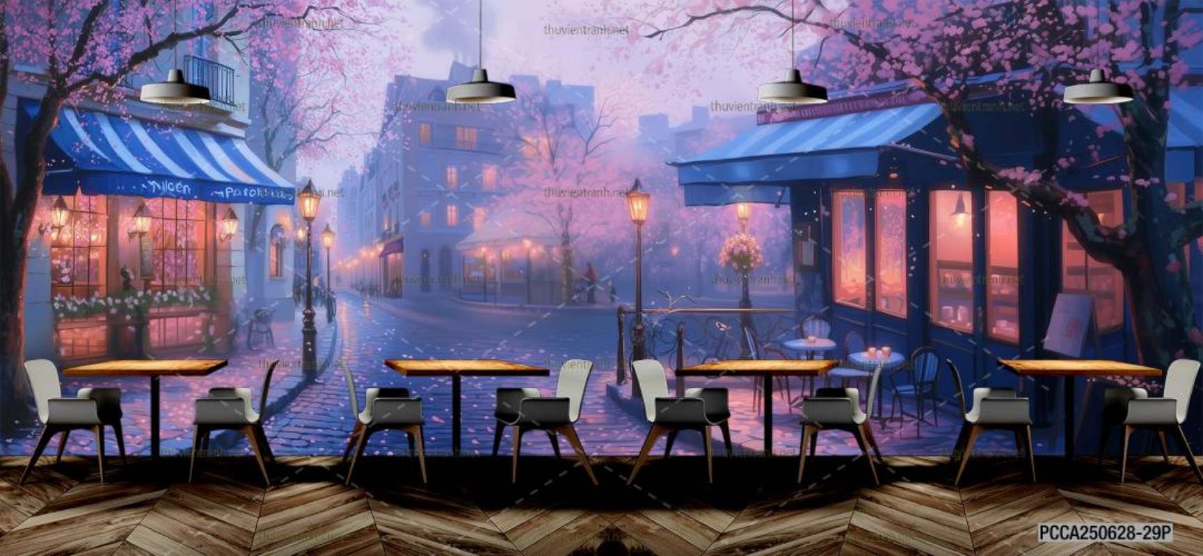 Tranh dán tường con phố xinh đẹp  châu Âu, Quán cà phê Châu Âu - Kết quả tìm kiếm tranh tường