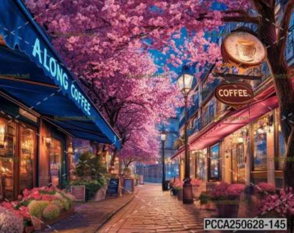 Tranh dán tường con phố xinh đẹp  châu Âu, Quán cà phê Châu Âu - Kết quả tìm kiếm tranh tường