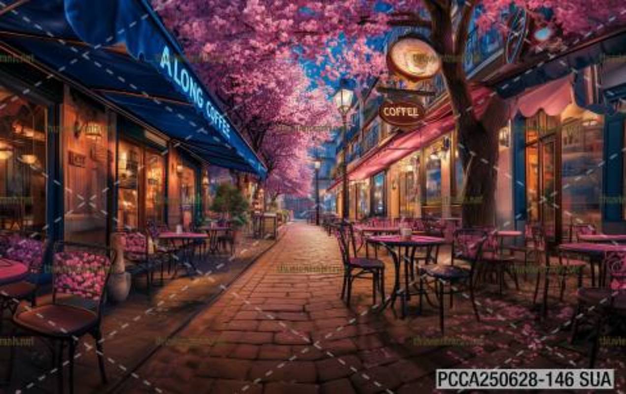 Tranh dán tường con phố xinh đẹp  châu Âu, Quán cà phê Châu Âu - Kết quả tìm kiếm tranh tường