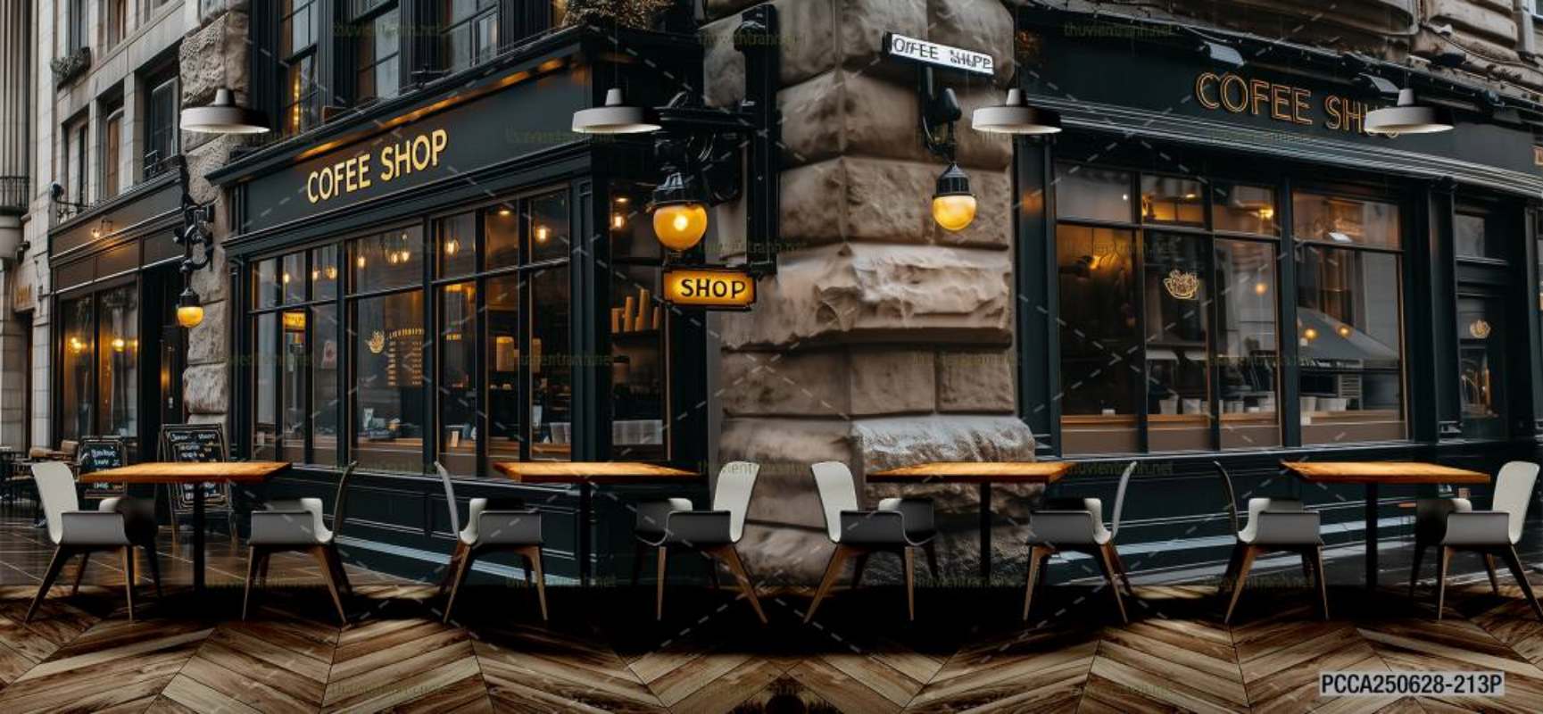  Tranh dán tường con phố xinh đẹp  châu Âu, Quán cà phê Châu Âu - Kết quả tìm kiếm tranh tường