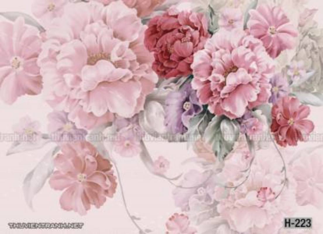 Tranh dán tường hoa - Tranh tường chất lượng cao