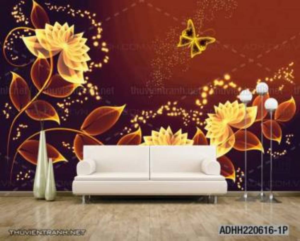 Tranh dán tường hoa , tranh dán tường hoa hồng - Tranh tường chất lượng cao