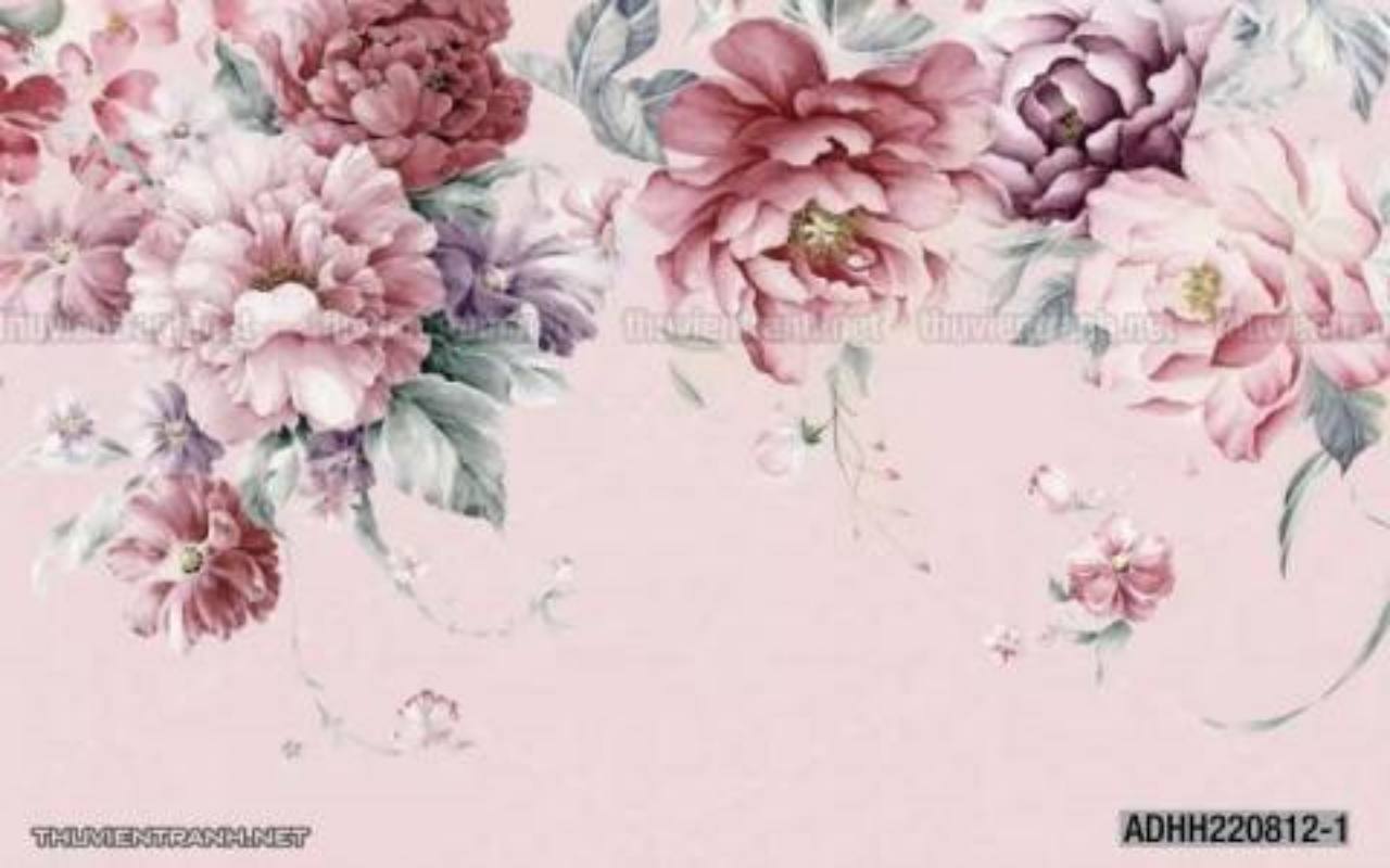Tranh dán tường hoa , tranh dán tường hoa hồng - Tranh tường chất lượng cao