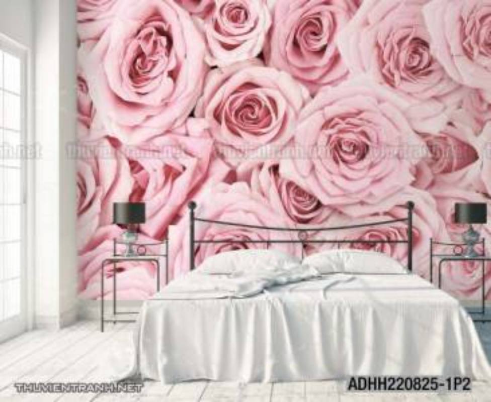 Tranh dán tường hoa , tranh dán tường hoa hồng - Tranh tường chất lượng cao