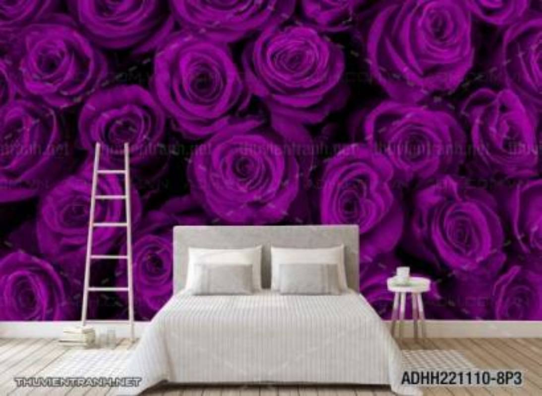 Tranh dán tường hoa , tranh dán tường hoa hồng - Tranh tường chất lượng cao