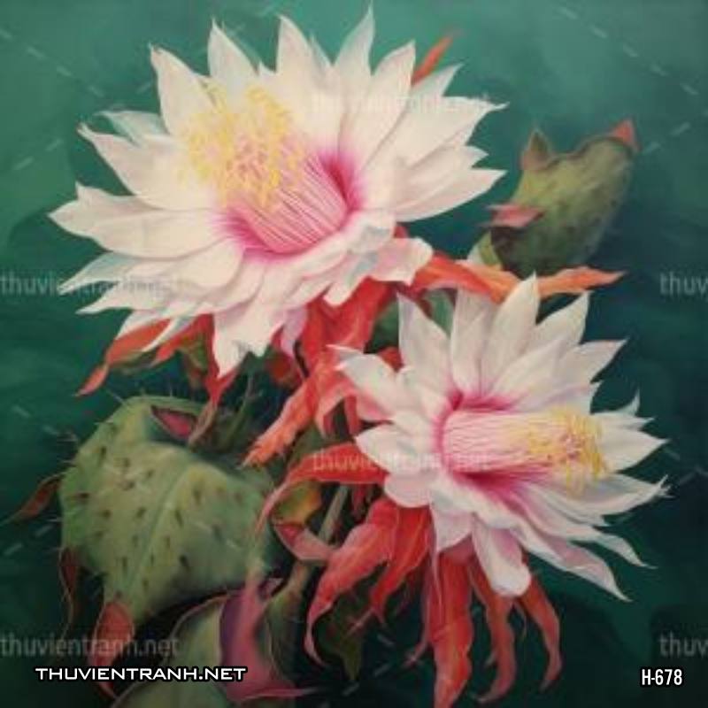 Tranh dán tường hoa xương rồng, hoa quỳnh - Kết quả tìm kiếm tranh tường