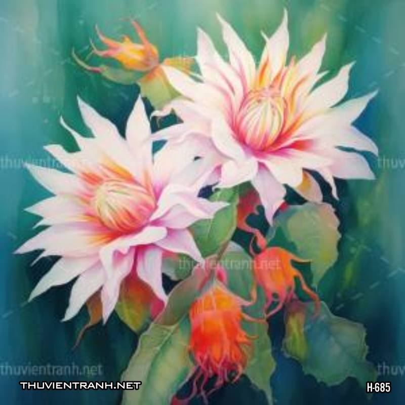 Tranh dán tường hoa xương rồng, hoa quỳnh - Kết quả tìm kiếm tranh tường
