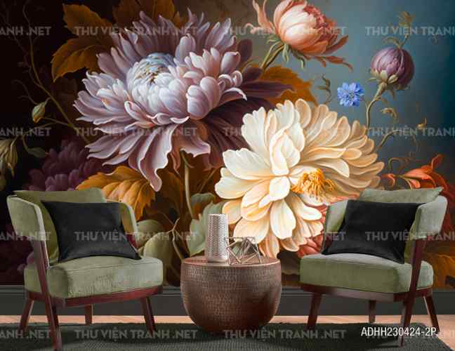  Tranh dán tường hoa nghệ thuật, hoa cổ điển - Kết quả tìm kiếm tranh tường