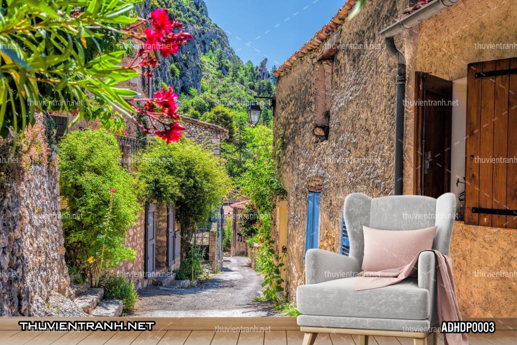 Tranh dán tường cảnh đường phố  - Tranh tường chất lượng cao