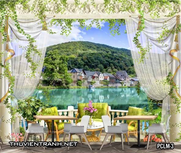 Tranh Phong Cảnh nước Ý, Tranh phong cảnh 3D, Phong cảnh Địa Trung Hải - Tranh tường chất lượng cao