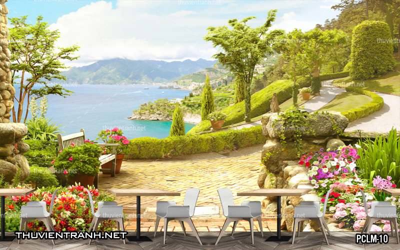 Tranh Phong Cảnh nước Ý, Tranh phong cảnh 3D, Phong cảnh Địa Trung Hải - Tranh tường chất lượng cao