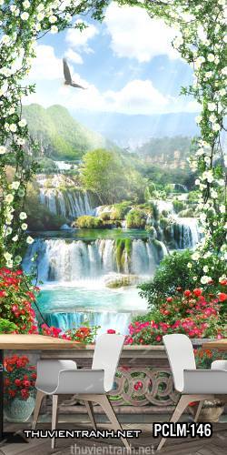 Tranh Phong Cảnh thành phố ven biển Địa Trung Hải - Tranh tường chất lượng cao