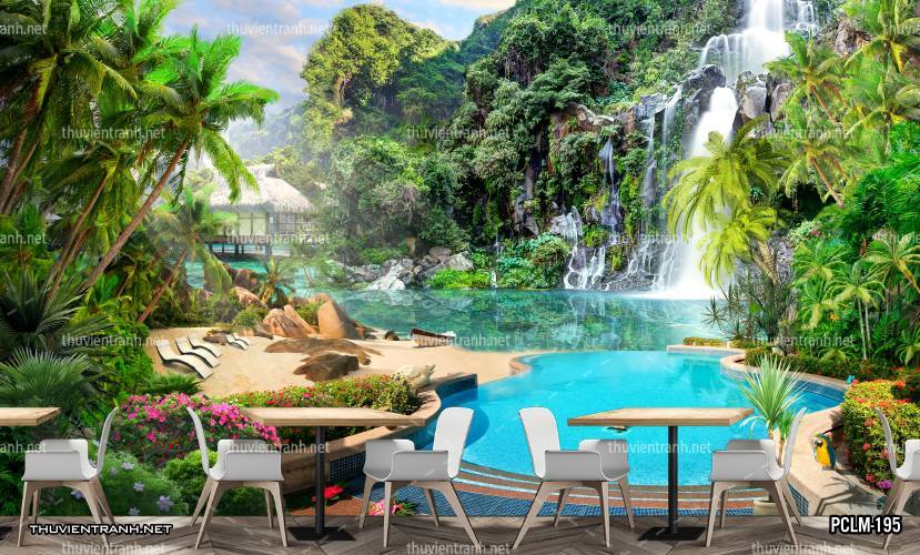 Tranh Phong Cảnh thành phố ven biển Địa Trung Hải - Tranh tường chất lượng cao