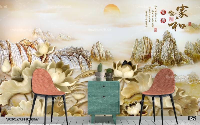 Tranh dán tường Hoa Sen - Kết quả tìm kiếm tranh tường