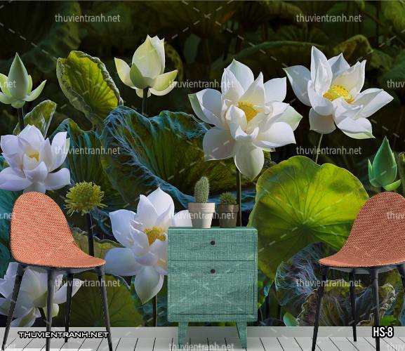 Tranh dán tường Hoa Sen - Kết quả tìm kiếm tranh tường