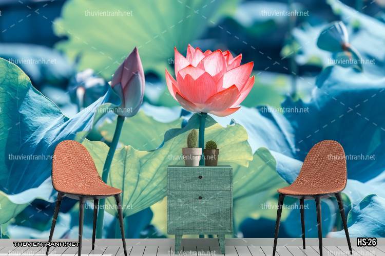 Tranh dán tường Hoa Sen - Kết quả tìm kiếm tranh tường