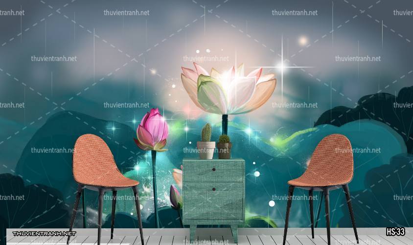 Tranh dán tường Hoa Sen - Kết quả tìm kiếm tranh tường