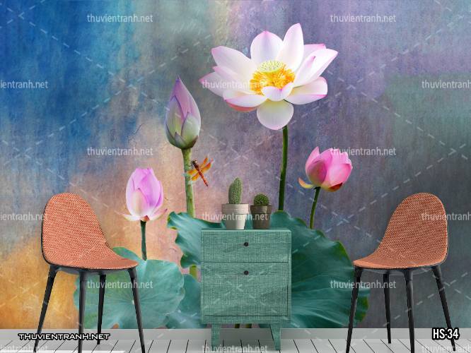 Tranh dán tường Hoa Sen - Kết quả tìm kiếm tranh tường