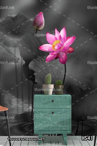 Tranh dán tường Hoa Sen - Kết quả tìm kiếm tranh tường