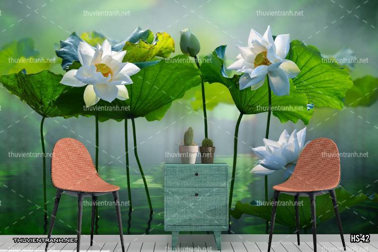 Tranh dán tường Hoa Sen - Kết quả tìm kiếm tranh tường