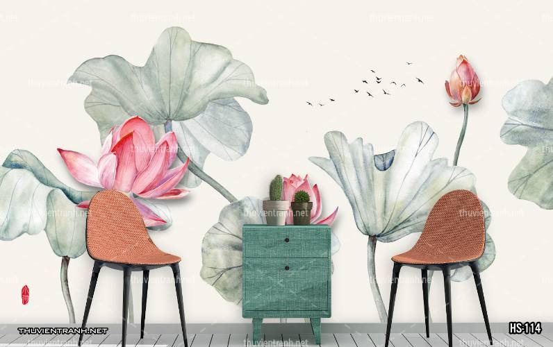  Tranh dán tường Hoa Sen - Kết quả tìm kiếm tranh tường