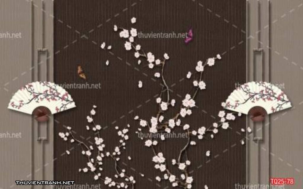 Tranh trang trí họa tiết 3D, tranh trang trí hoa lá 3D - Tranh tường chất lượng cao