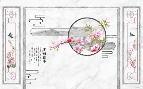 Tranh 3D nền tường phào chỉ và họa tiết trang trí thiên nhiên - Kết quả tìm kiếm tranh tường