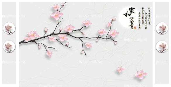 Tranh 3D nền tường phào chỉ và họa tiết trang trí thiên nhiên - Kết quả tìm kiếm tranh tường
