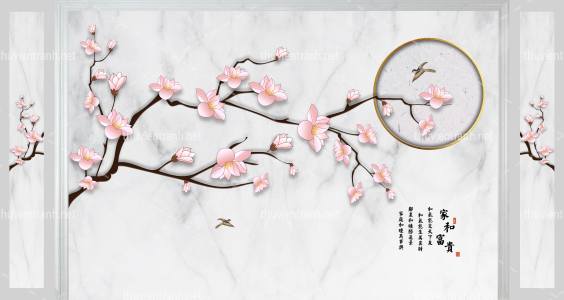 Tranh 3D nền tường phào chỉ và họa tiết trang trí thiên nhiên - Kết quả tìm kiếm tranh tường