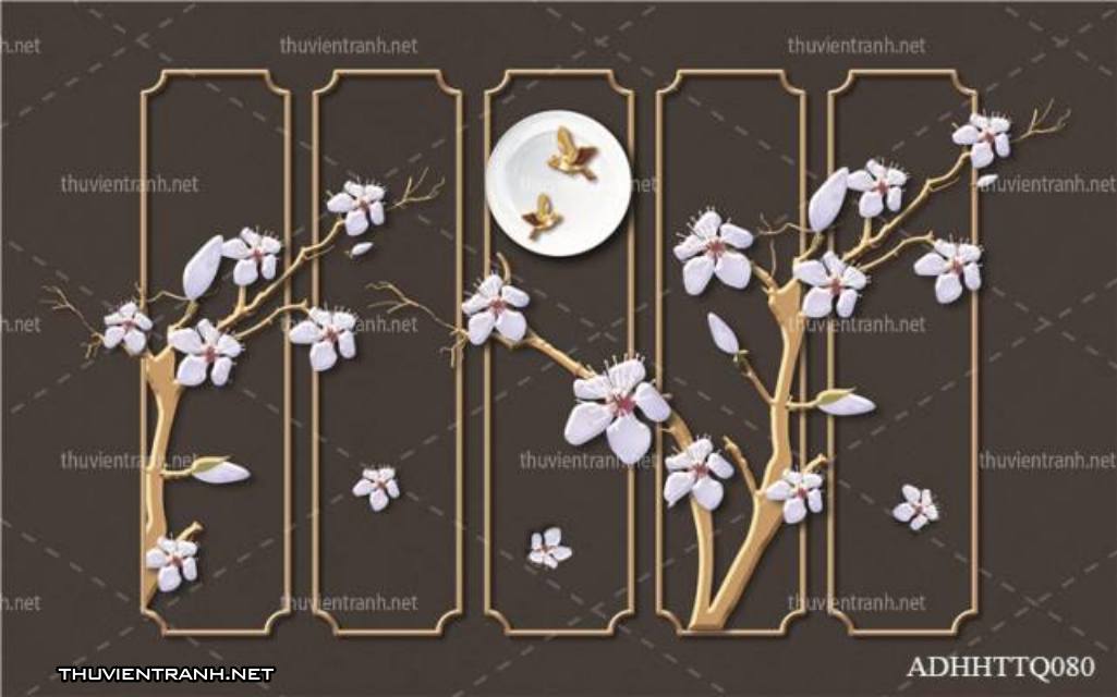 Tranh 3D nền tường phào chỉ và họa tiết trang trí thiên nhiên - Kết quả tìm kiếm tranh tường