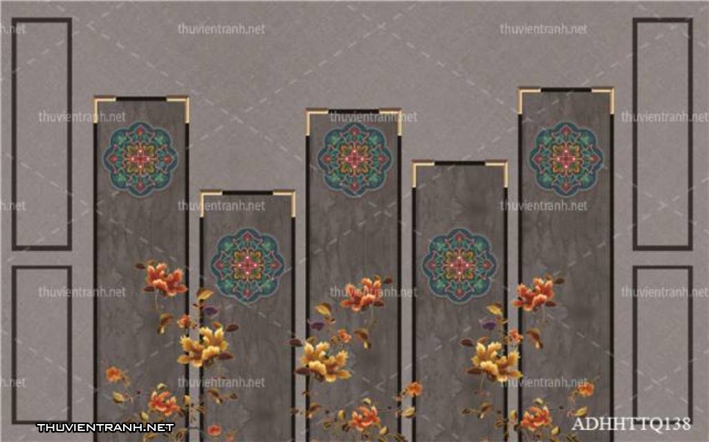 Tranh 3D nền tường phào chỉ và họa tiết trang trí thiên nhiên - Kết quả tìm kiếm tranh tường