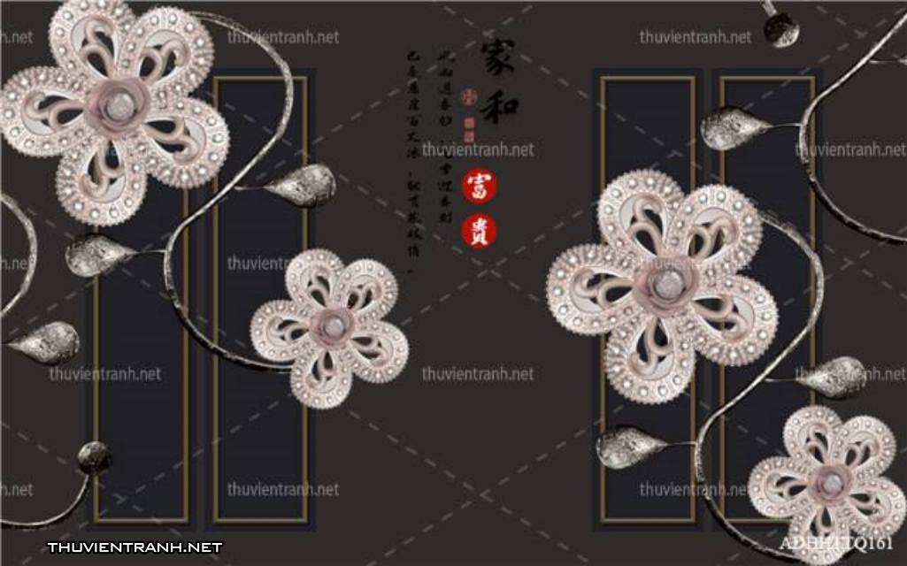 Tranh 3D nền tường phào chỉ và họa tiết trang trí thiên nhiên - Kết quả tìm kiếm tranh tường