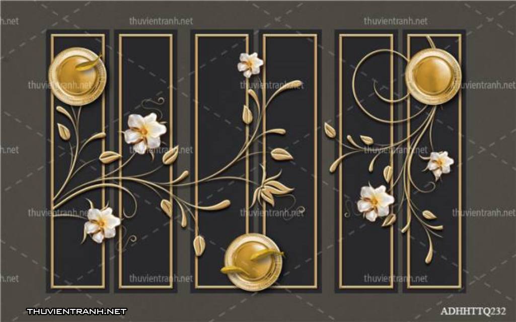  Tranh 3D nền tường phào chỉ và họa tiết trang trí thiên nhiên - Kết quả tìm kiếm tranh tường