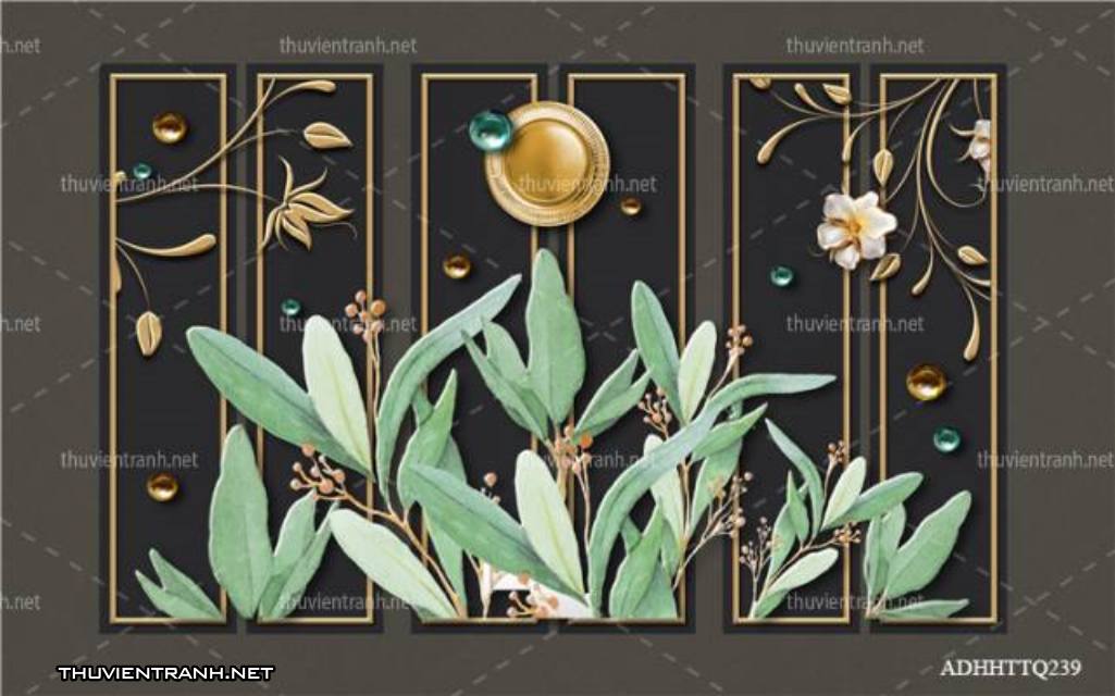  Tranh 3D nền tường phào chỉ và họa tiết trang trí thiên nhiên - Kết quả tìm kiếm tranh tường