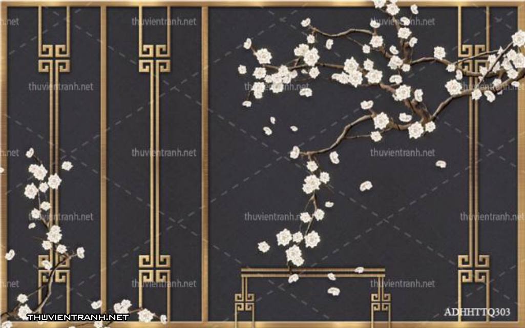 Tranh 3D nền tường phào chỉ và họa tiết trang trí thiên nhiên - Kết quả tìm kiếm tranh tường