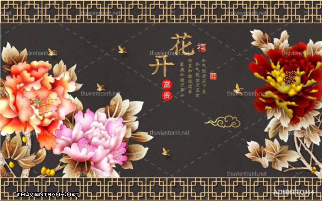Tranh 3D nền tường phào chỉ và họa tiết trang trí thiên nhiên - Kết quả tìm kiếm tranh tường
